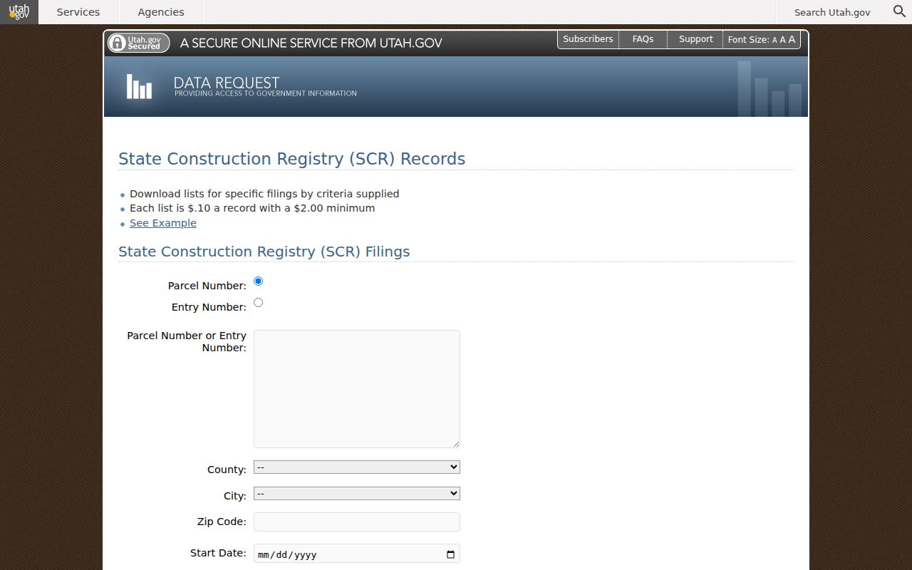 Hurricane ZIP code directory construction registry